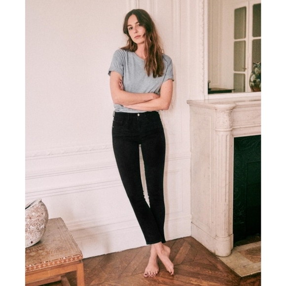 Sezane Denim - Sezane Perfect Slim Jeans Organic Cotton Black Size 30